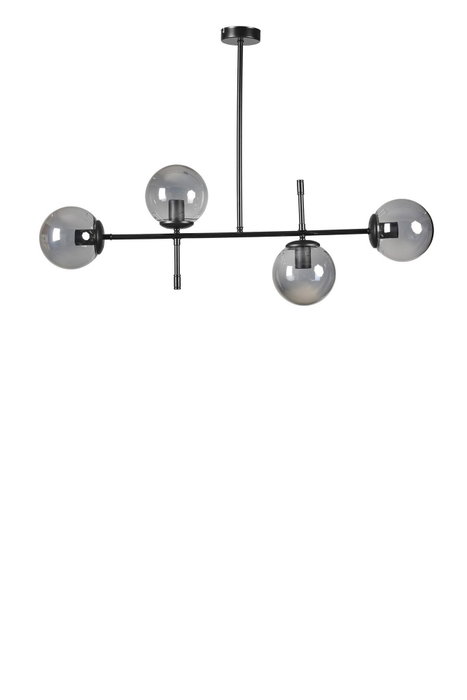 Opviq Favori 4 Lü Lámpara de Araña Gris Oscuro con Vidrio Ahumado Opviq Favori 4 Lü Lámpara de Araña Gris Oscuro con Vidrio Ahumado